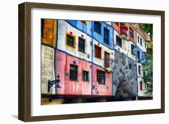 Hundertwasser House, Vienna, Austria-George Oze-Framed Photographic Print