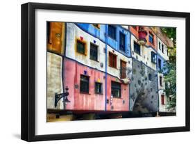 Hundertwasser House, Vienna, Austria-George Oze-Framed Photographic Print