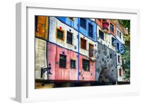 Hundertwasser House, Vienna, Austria-George Oze-Framed Photographic Print