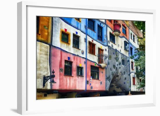 Hundertwasser House, Vienna, Austria-George Oze-Framed Photographic Print