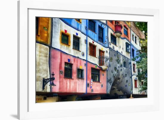 Hundertwasser House, Vienna, Austria-George Oze-Framed Photographic Print