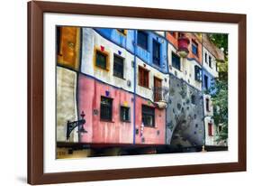 Hundertwasser House, Vienna, Austria-George Oze-Framed Photographic Print