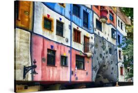 Hundertwasser House, Vienna, Austria-George Oze-Stretched Canvas