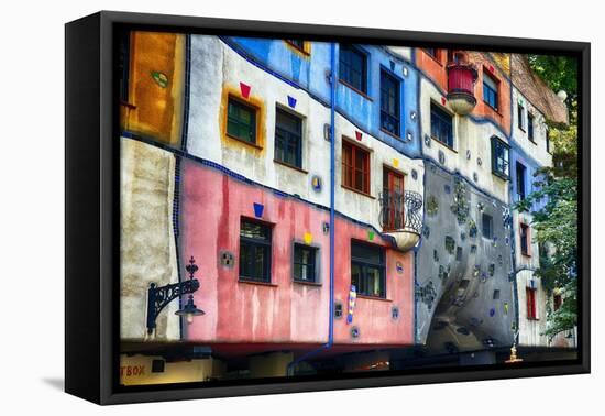 Hundertwasser House, Vienna, Austria-George Oze-Framed Stretched Canvas