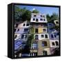 Hundertwasserhaus (Antitraditional Architecture), Vienna, Austria, Europe-Stuart Black-Framed Stretched Canvas