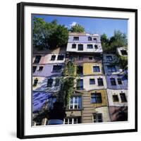 Hundertwasserhaus (Antitraditional Architecture), Vienna, Austria, Europe-Stuart Black-Framed Photographic Print