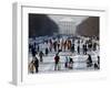 Hundreds Enjoy the Cold Weather on the Frozen Canal Near the Baroque Castle Nymphenburg in Munich-null-Framed Photographic Print