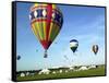 Hundreds of Balloon Fly Over the Early Morning Sky of Johnson Space Center Houston-null-Framed Stretched Canvas