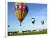 Hundreds of Balloon Fly Over the Early Morning Sky of Johnson Space Center Houston-null-Framed Photographic Print