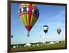 Hundreds of Balloon Fly Over the Early Morning Sky of Johnson Space Center Houston-null-Framed Photographic Print