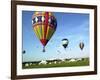 Hundreds of Balloon Fly Over the Early Morning Sky of Johnson Space Center Houston-null-Framed Photographic Print