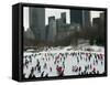 Hundreds of Ice Skaters Crowd Wollman Rink-null-Framed Stretched Canvas