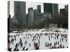 Hundreds of Ice Skaters Crowd Wollman Rink-null-Stretched Canvas