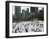 Hundreds of Ice Skaters Crowd Wollman Rink-null-Framed Premium Photographic Print