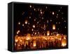 Hundreds of Lanterns are Released During a Memorial Service-null-Framed Stretched Canvas