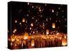 Hundreds of Lanterns are Released During a Memorial Service-null-Stretched Canvas