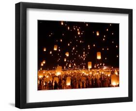 Hundreds of Lanterns are Released During a Memorial Service-null-Framed Photographic Print