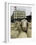 Hundreds of Sheep are Driven Along Sol Square During the Annual Parade Through Madrid-null-Framed Photographic Print