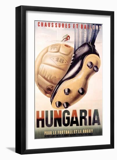 Hungaria Soccer Shoes-null-Framed Art Print
