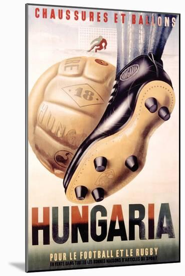 Hungaria Soccer Shoes-null-Mounted Art Print