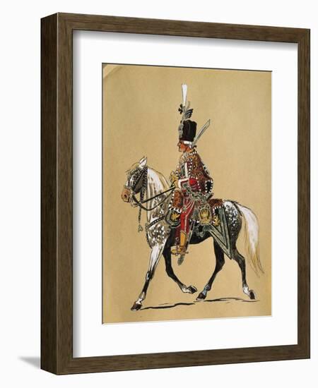 Hungarian Noble Guard on a Horse, Austria-null-Framed Giclee Print