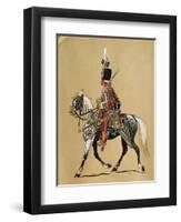 Hungarian Noble Guard on a Horse, Austria-null-Framed Giclee Print