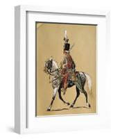 Hungarian Noble Guard on a Horse, Austria-null-Framed Giclee Print