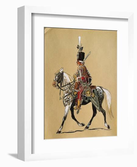 Hungarian Noble Guard on a Horse, Austria-null-Framed Giclee Print