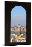 Hungarian Parliament and River Danube on a Winters Afternoon, Budapest, Hungary, Europe-Doug Pearson-Mounted Photographic Print