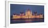 Hungarian Parliament at twilight, Budapest, Hungary-Karen Deakin-Framed Photographic Print