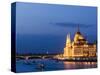 Hungarian Parliament Building and Danube River at Night, UNESCO World Heritage Site, Budapest-Ben Pipe-Stretched Canvas