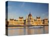 Hungarian Parliament Building and River Danube, Budapest, Hungary-Doug Pearson-Stretched Canvas