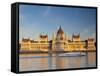 Hungarian Parliament Building and River Danube, Budapest, Hungary-Doug Pearson-Framed Stretched Canvas