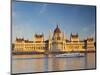 Hungarian Parliament Building and River Danube, Budapest, Hungary-Doug Pearson-Mounted Photographic Print