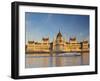 Hungarian Parliament Building and River Danube, Budapest, Hungary-Doug Pearson-Framed Photographic Print