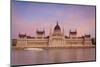 Hungarian Parliament Building and the River Danube at Sunset, Budapest, Hungary, Europe-Doug Pearson-Mounted Photographic Print