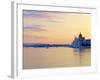 Hungarian Parliament Building at Sunrise, Budapest, Hungary-Neil Farrin-Framed Photographic Print