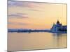 Hungarian Parliament Building at Sunrise, Budapest, Hungary-Neil Farrin-Mounted Photographic Print