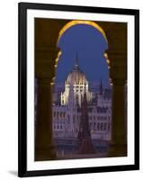 Hungarian Parliament Seen from Fishermans Bastion, Budapest, Hungary-Doug Pearson-Framed Photographic Print
