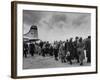 Hungarian Political Refugees Getting Off an Airplane-Carl Mydans-Framed Photographic Print