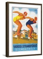 Hungarian Swim Meet Poster-null-Framed Art Print
