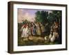 Hungarian Villagers Dancing-János Jankó-Framed Giclee Print