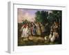 Hungarian Villagers Dancing-János Jankó-Framed Giclee Print