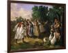 Hungarian Villagers Dancing-János Jankó-Framed Giclee Print