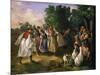 Hungarian Villagers Dancing-János Jankó-Mounted Giclee Print