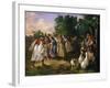 Hungarian Villagers Dancing-János Jankó-Framed Giclee Print