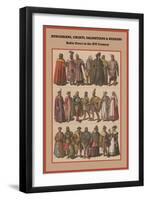 Hungarians, Croats, Dalmatians and Russians Baltic Dress in the XVI Century-Friedrich Hottenroth-Framed Art Print