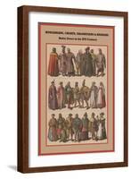 Hungarians, Croats, Dalmatians and Russians Baltic Dress in the XVI Century-Friedrich Hottenroth-Framed Art Print