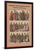 Hungarians, Croats, Dalmatians and Russians Baltic Dress in the XVI Century-Friedrich Hottenroth-Framed Art Print