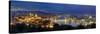 Hungary, Budapest, Castle District, Royal Palace and Chain Bridge over River Danube-Michele Falzone-Stretched Canvas